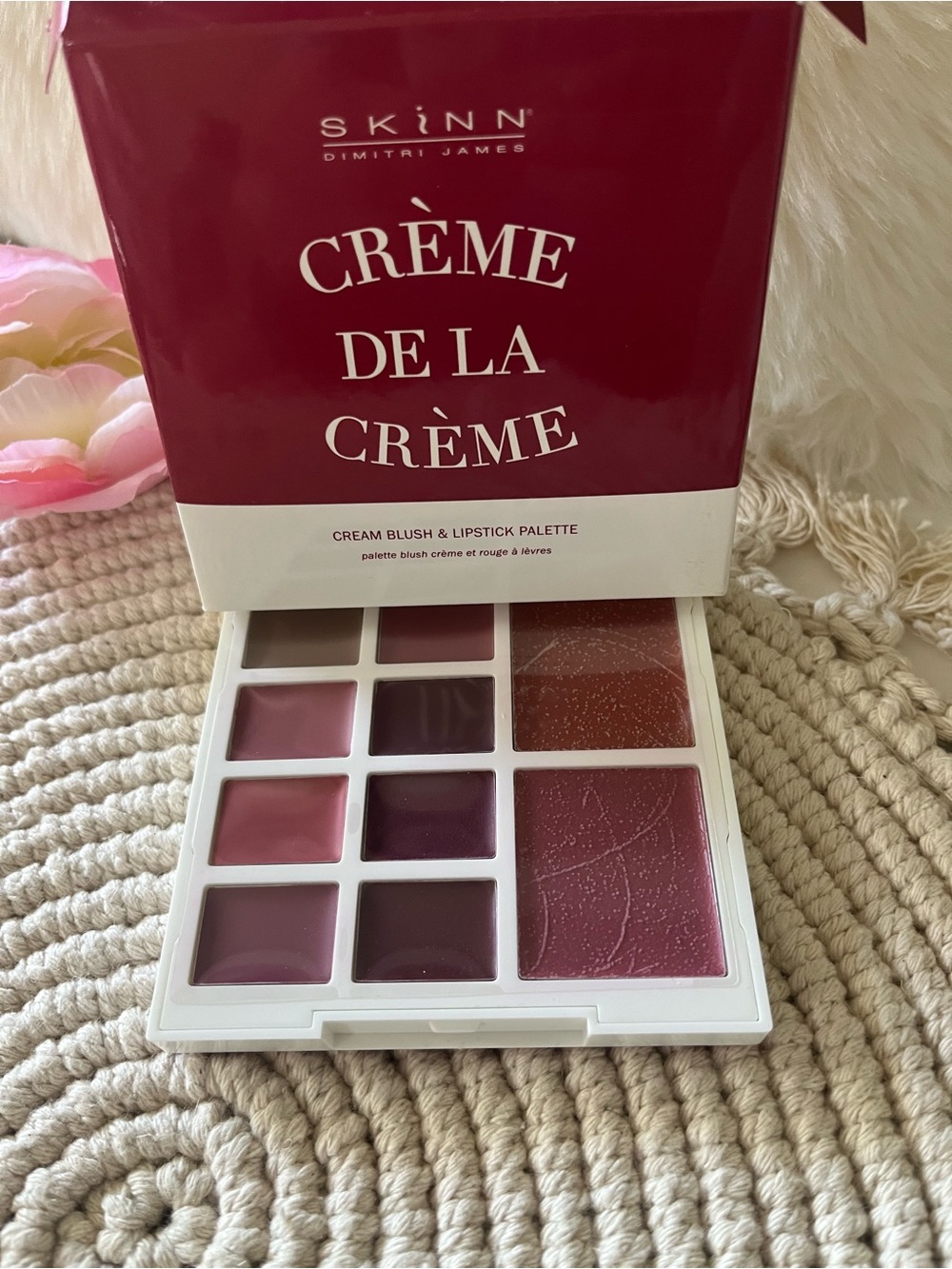 SKINN Crème de la Crème Cream Blush & Lipstick Palette - Pink, Mauve, Berry